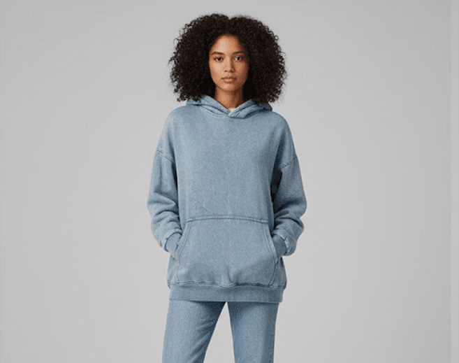 Sky Blue Washed Oversized Hoodie (DTF)